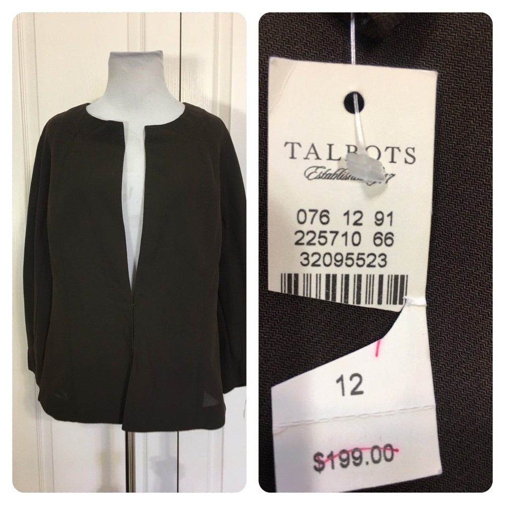 NWT! Talbots brown jacket - Picture 3 of 8